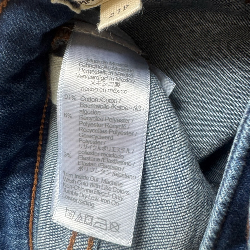 Madewell Curvy Emmett Wide-Leg Patch Pocket Jeans High Rise Size 27 Petite - Picture 9 of 9